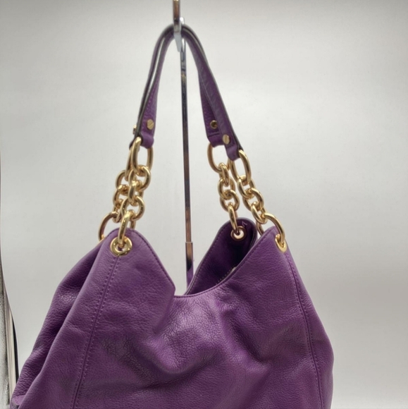 Michael Kors purple chain handle - Picture 2 of 5